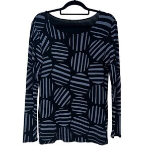 Marimekko Geometric Print Long Sleeve Shirt Size M